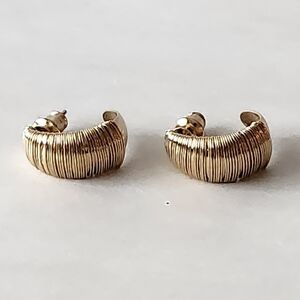 Coiled Gold-tone Hoop Earrings